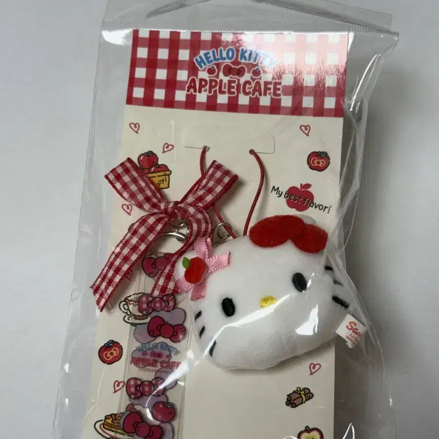 [BUNJANG] Sanrio Hello Kitty Apple Cafe MD Red Strap / 산리오 헬로키티 애플카페 MD 상품 레드 스트랩