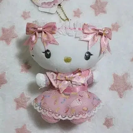 [BUNJANG] Hello Kitty Doll Charm Pink Dress / 헬로키티 인형 키링 핑크 드레스