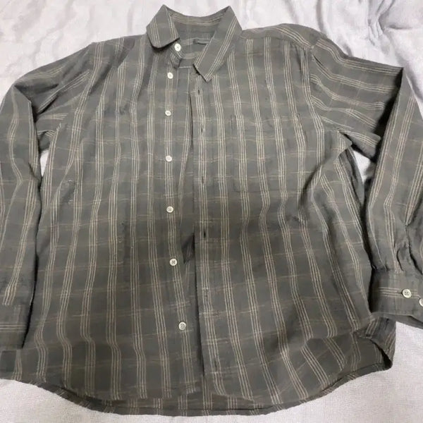[BUNJANG] HAECHINGROOM Museum Herringbone Check Shirt Charcoal S / 해칭룸 뮤즈엄 셔츠 챠콜 2(S)