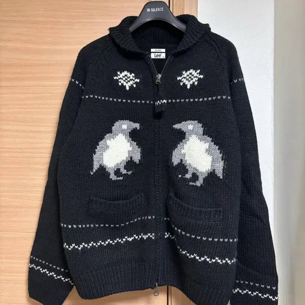 [BUNJANG] Lee Koychan Zip-Up Cardigan Black XL / 리 코위찬 집업 가디건 블랙 xl