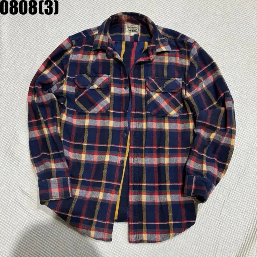 [BUNJANG] Check Pattern Long Sleeve Shirt (L) / 체크 남방 셔츠 L 8/8