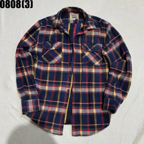 [BUNJANG] Check Pattern Long Sleeve Shirt (L) / 체크 남방 셔츠 L 8/8