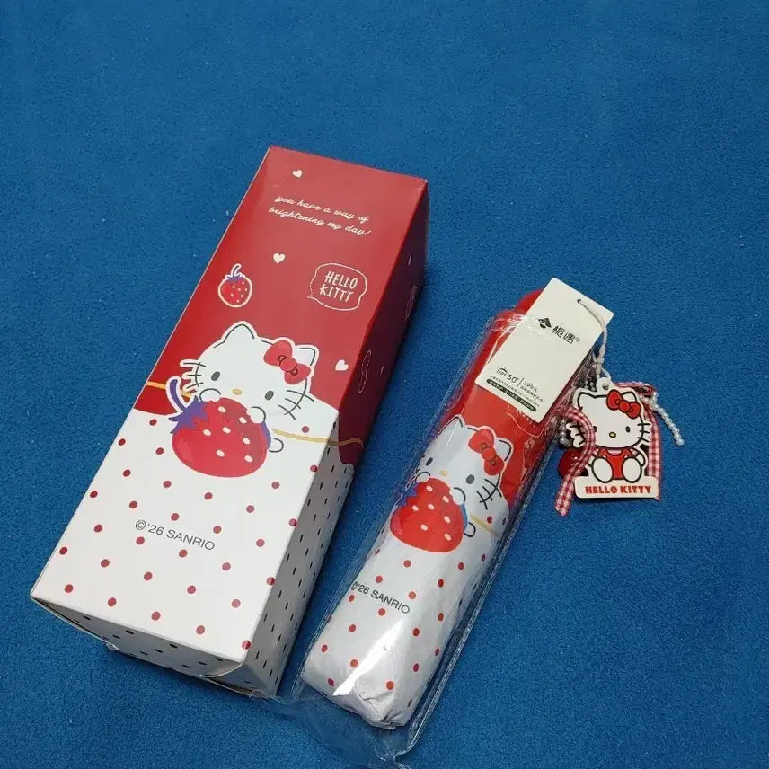 [BUNJANG] Sanrio Strawberry Hello Kitty Umbrella / 산리오 딸기 헬로키티 우양산