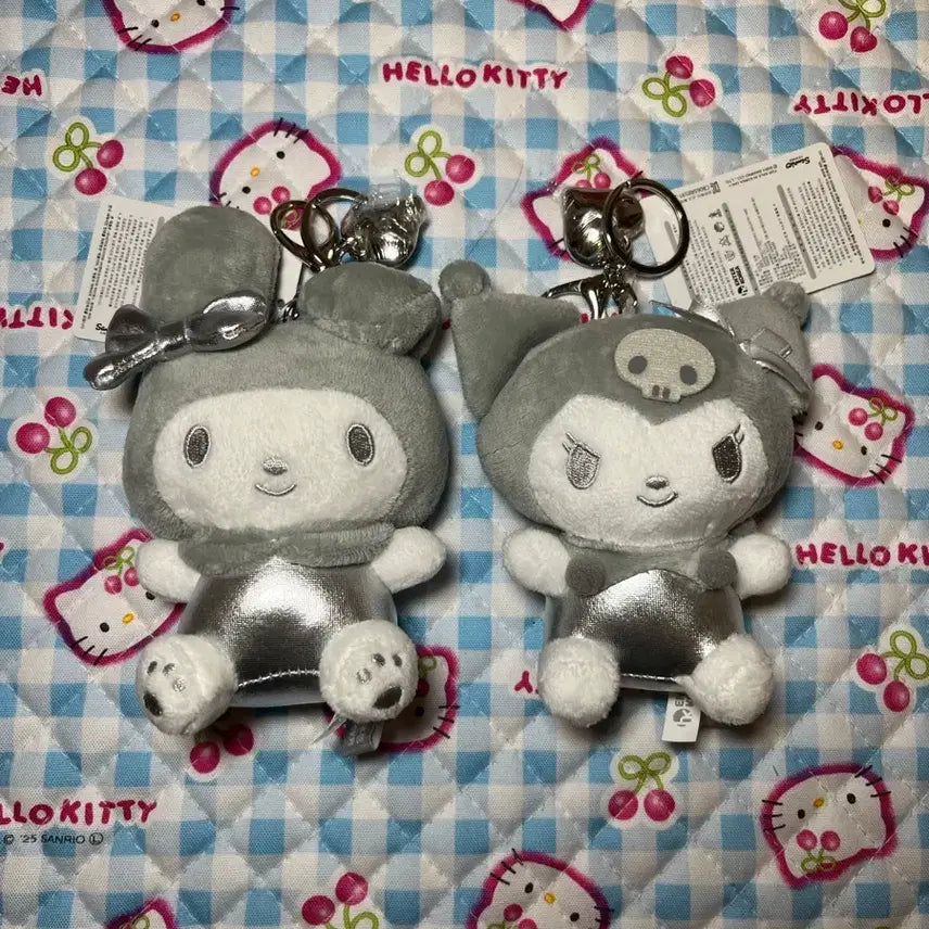 [BUNJANG] My Melody & Kuromi Silver Doll Keychains (Bundle Set) / 마이멜로디,쿠로미 실버 인형 키링 (일괄)