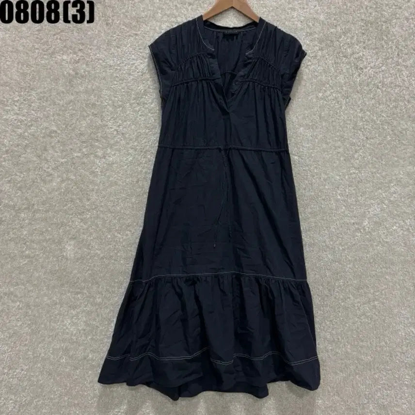 [BUNJANG] Sisley Black Midi Dress with Frill Detail / 시슬리 블랙 원피스 8/8