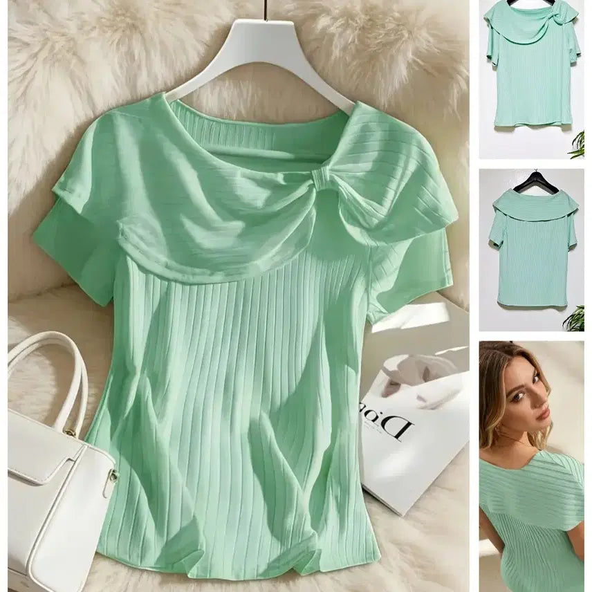 [BUNJANG] Mint Serah Blouse L / 민트색 세라 블라우스