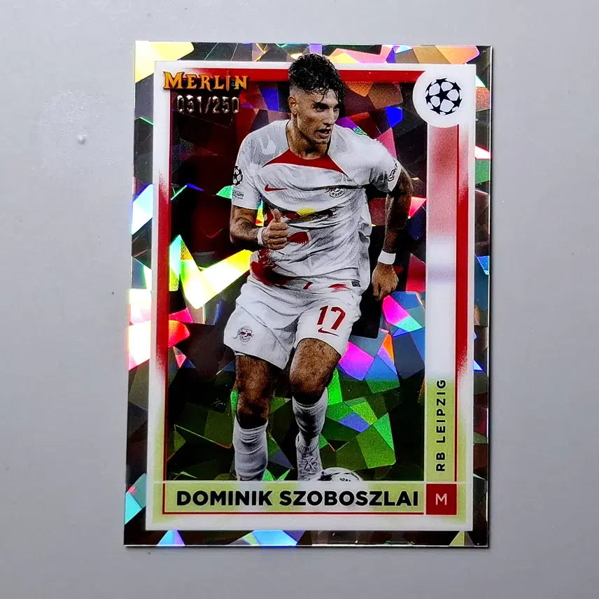 [BUNJANG] Dominik Szoboszlai Liverpool 250 Limited Atomic Refractor Merlin Football Card / 리버풀 도미닉 소보슬라이 250한정 아토믹 리플렉터 PL 해외축구 멀린 탑스크롬