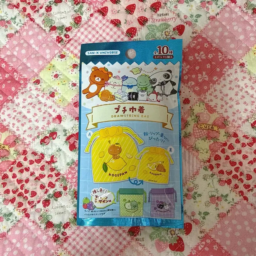 [BUNJANG] San-X Fruit Drawstring Pouch / 산엑스 후르츠 복조리개 파우치