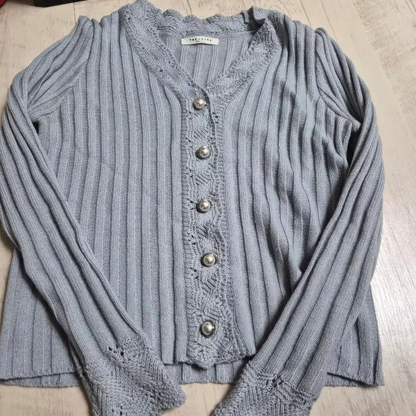 [BUNJANG] Blue Knit Cardigan Size 66 / 니트가디건  66