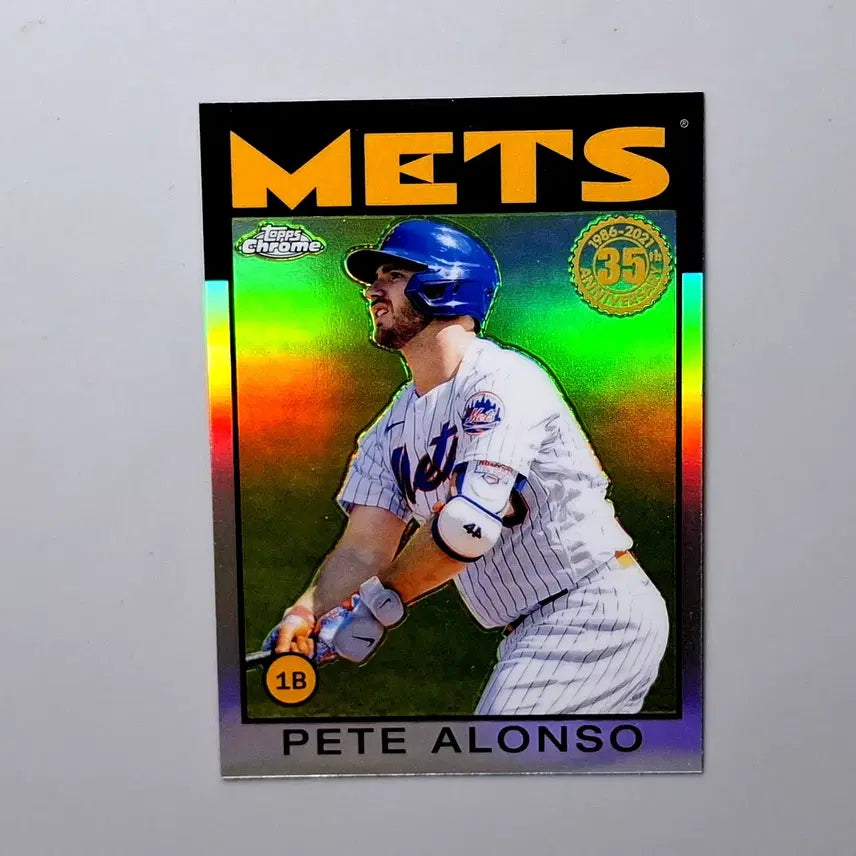 [BUNJANG] Pete Alonso 1986 Refractor 2021 Topps Chrome New York Mets Baseball Card / MLB 피트 알론소 1986 리플렉터 2021 탑스크롬 뉴욕메츠