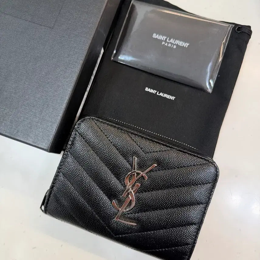 [BUNJANG] Saint Laurent Matelassé Bifold Wallet / 생로랑 마틀라세 반지갑 미사용 새상품