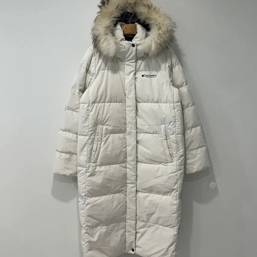 [BUNJANG] Discovery Goose Down Long Padding White / Discovery 디스커버리 거위털 롱패딩