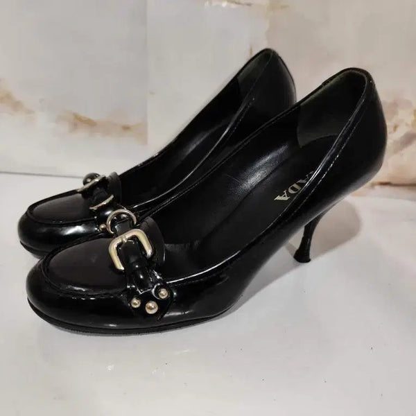 [BUNJANG] Prada Patent Heel Shoes / 35.5 225~230mm 프라다 페이던트 구두 힐