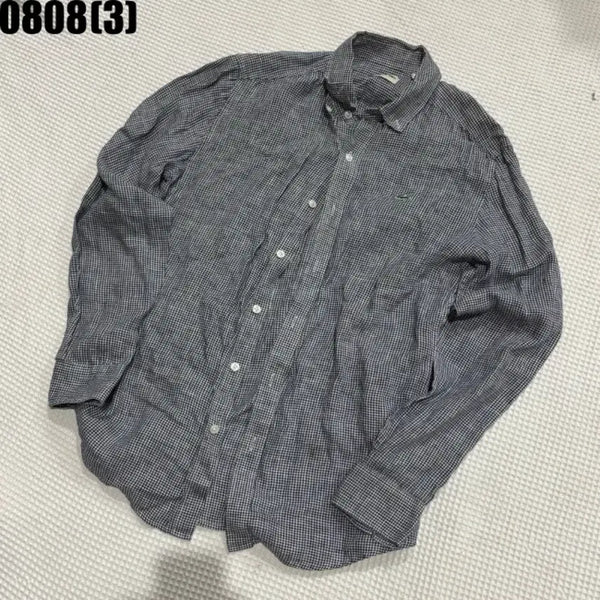 [BUNJANG] Lacoste Men's Check Long-Sleeve Shirt Size 95 / 라코스테 체크 긴팔 셔츠 남성 95 8/8