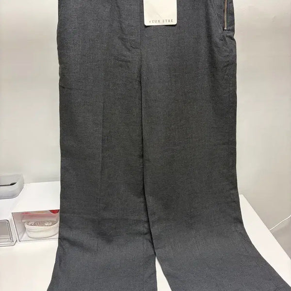 [BUNJANG] VEUX ETRE Women's Black Linen Slacks / 새제품)VEUX ETRE 여성 슬랙스 64-82