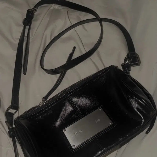 [BUNJANG] Marking Buckle Strap Two-Way Mini Bag Black / 마킹 버클 스트랩 투 웨이 미니백 블랙