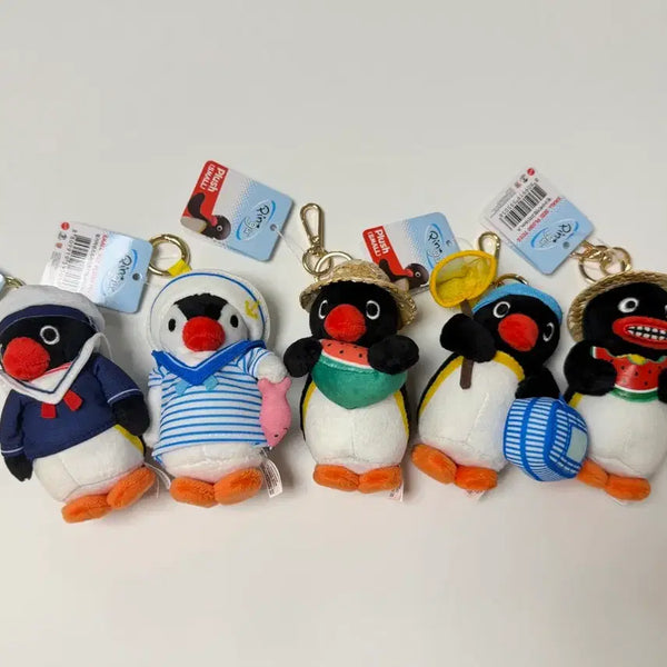 [BUNJANG] Pingu Plush Keychain Set (5 Types) / 핑구 인형 키링 5종 세트