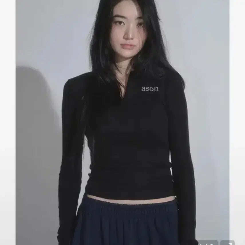 [BUNJANG] Assoon Cotton Long Sleeve Black / 애즈온 코튼 롱슬리브 블랙