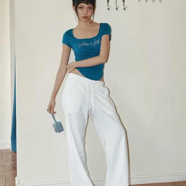 [BUNJANG] Please No Follow Cobi Tarry Pants White / 플리즈노팔로우 코비 테리 팬츠 화이트