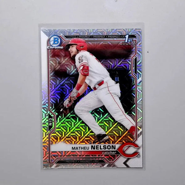 [BUNJANG] 2021 Bowman Chrome Prospects Matthew Nelson First Edition Mojo Refractor Limited Asia / MLB 매튜 넬슨 퍼스트 아시아 한정 모조 리플렉터 2021 보우먼 크롬 유망주