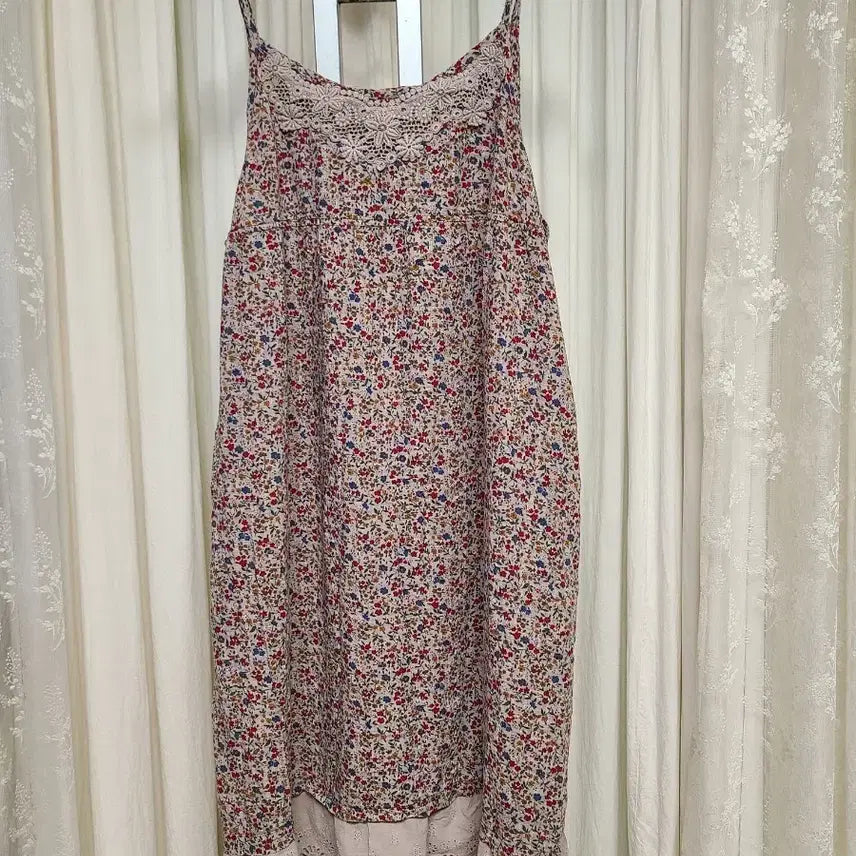 [BUNJANG] Asa Cotton Lace Panel Dress / 아사면 레이스배색 원피스