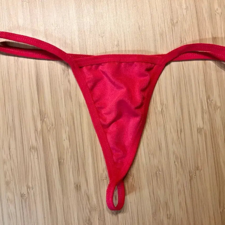 [BUNJANG] Hot Pink Slim String Thong Panty / (중고) 핫핑크 슬림 스트링 팬티