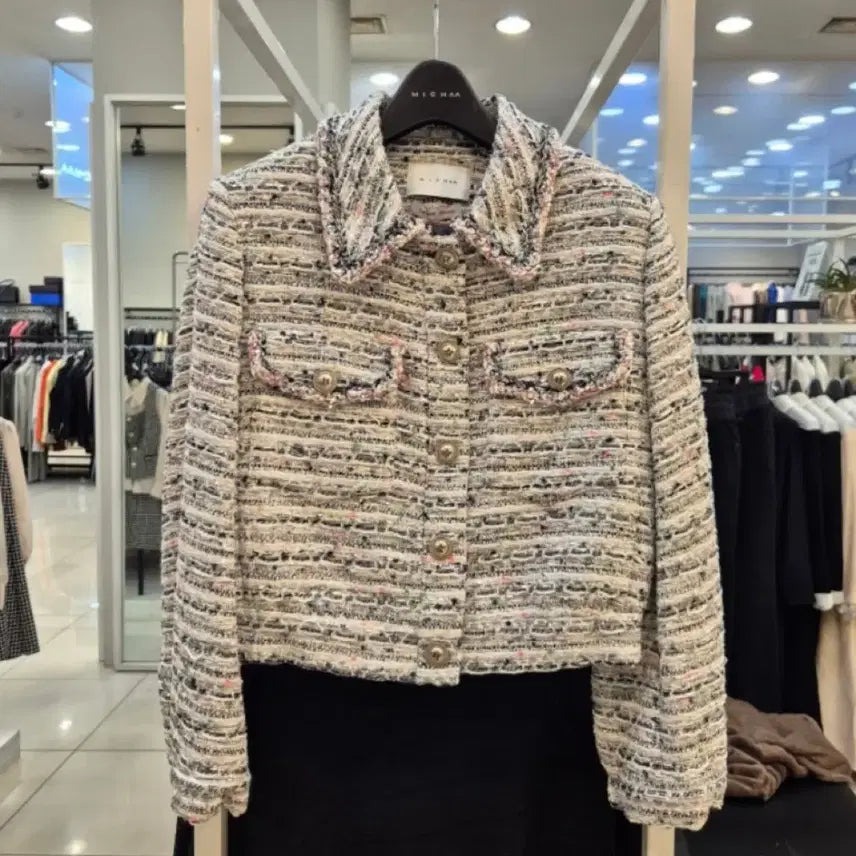 [BUNJANG] Michaa Lesage Tweed Cropped Jacket Size 44 / 미샤 michaa 르사쥬 트위드 자켓 44