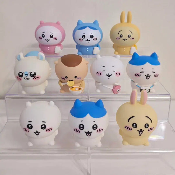 [BUNJANG] Chiikawa Soft Vinyl Puppet Mascot 10 Types Figure Set / 치이카와 소프비 퍼펫 마스코트 10종 피규어