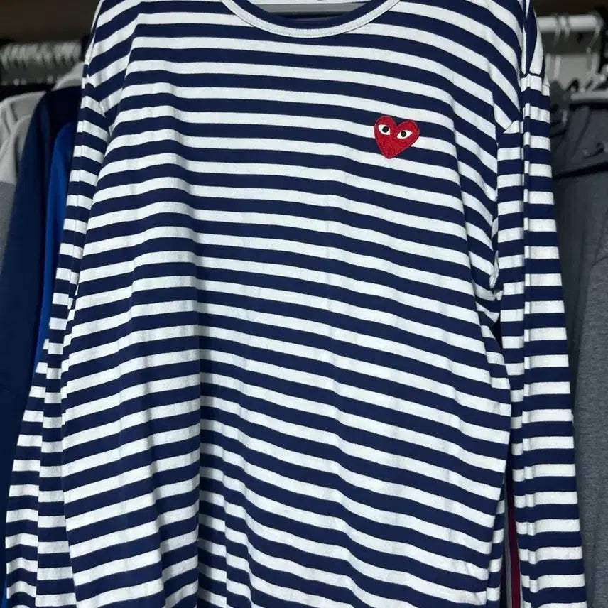 [BUNJANG] Comme des Garçons Striped Long Sleeve T-Shirt (L) / 꼼데가르송 롱슬리브