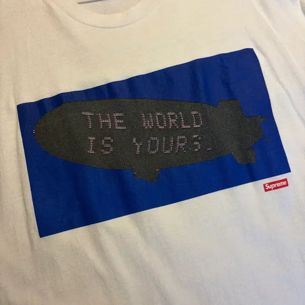 [BUNJANG] Supreme 17FW Scarface Blimp Tee White / 슈프림 17FW 스카페이스 블림프 티셔츠 화이트 (Supreme Scarface Blimp Tee White)