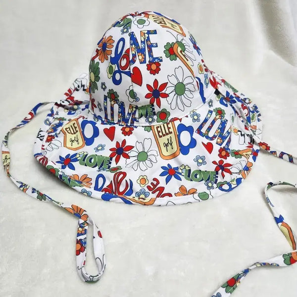 [BUNJANG] Elle Golf Bucket Hat White Pattern / 엘르골프 벙거지 모자 화이트 패턴