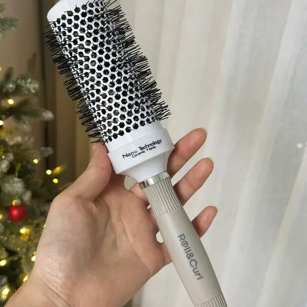 [BUNJANG] Large Ceramic Round Brush 45 - Cream Beige / 대왕 세라믹 롤빗 드라이 브러쉬45 크림베이지