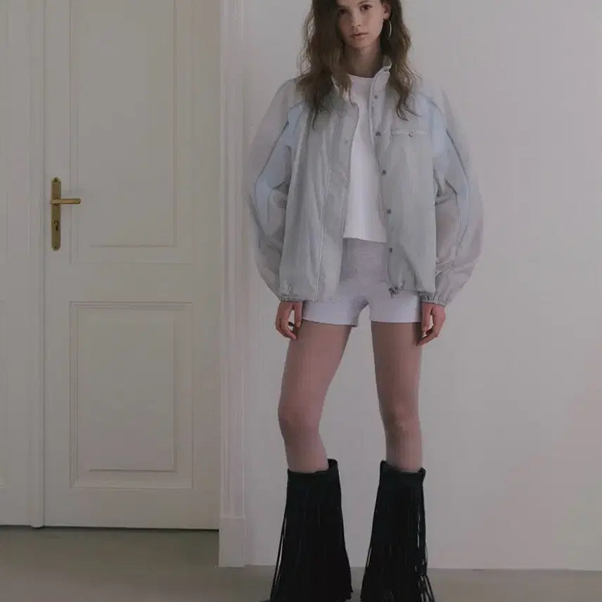 [BUNJANG] Overdue Flare Nylon Blouson / (새상품) 오버듀플레어 나일론 블루종