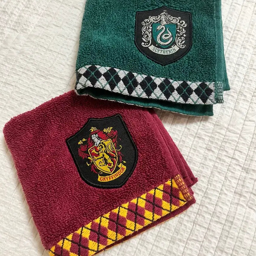 [BUNJANG] Harry Potter Hand Towel Gryffindor & Slytherin Bundle / 해리포터 핸드타올 그리핀도리, 슬리데린 일괄판매