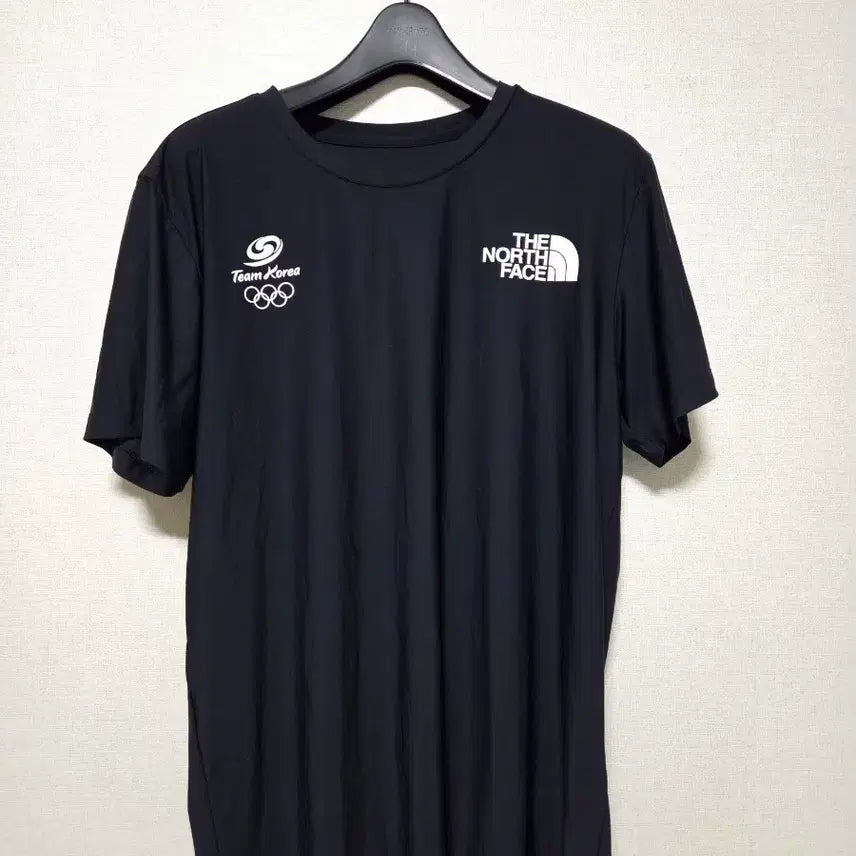 [BUNJANG] The North Face Team Korea Ice Tee T-Shirt Black / 노스페이스 팀 코리아 아이스티 반팔 티셔츠 블랙 95