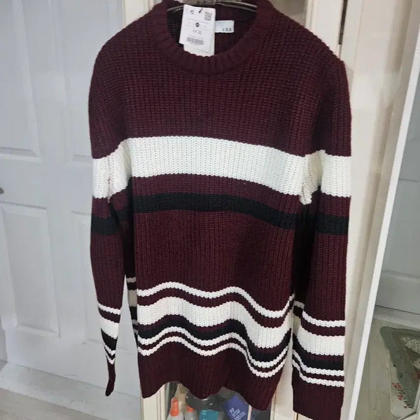 [BUNJANG] Striped Knit Sweater / 새상품 스트라이프 니트