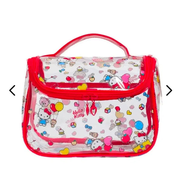 [BUNJANG] Hello Kitty Transparent Pouch Red / 헬로키티 투명 파우치 레드