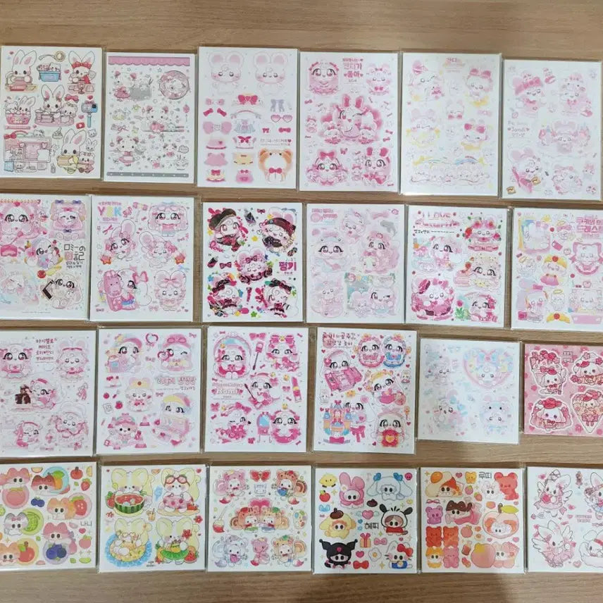 [BUNJANG] Random Box of Ins Stickers - 24 Sets Bundle / 덤 X 포용 랜박 인스 24세트 일괄