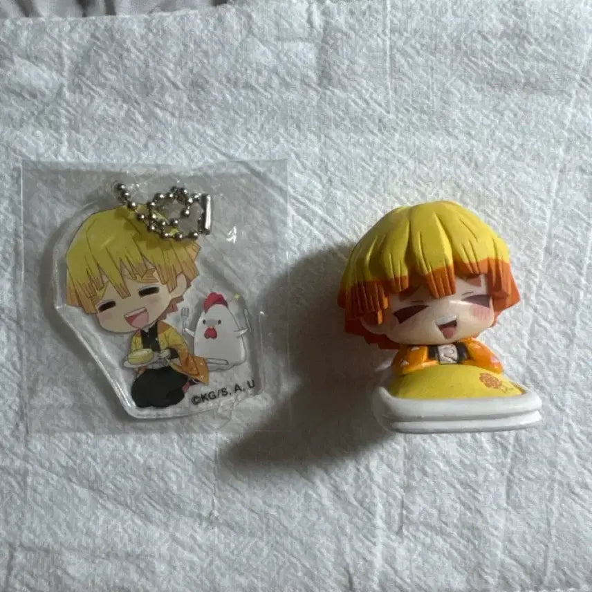 [BUNJANG] Demon Slayer Agatsuma Zenitsu Onemutan Acrylic Keychain / 귀멸의칼날 아가츠마 젠이츠 아크릴 키링 오네무탄