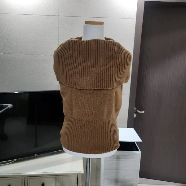 [BUNJANG] The Lauren Knit Vest Camel / 더로랑 니트 베스트 카멜