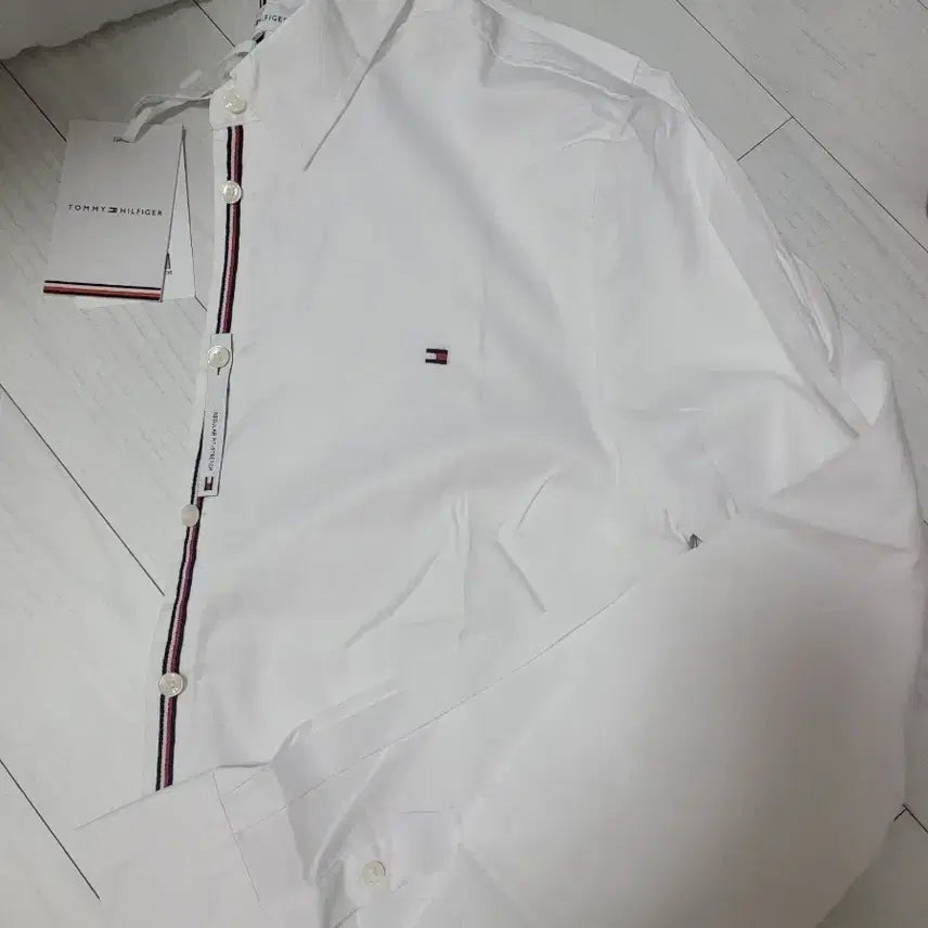 [BUNJANG] Tommy Hilfiger Long Sleeve Shirt White / 타미힐피거 긴팔 셔츠 화이트