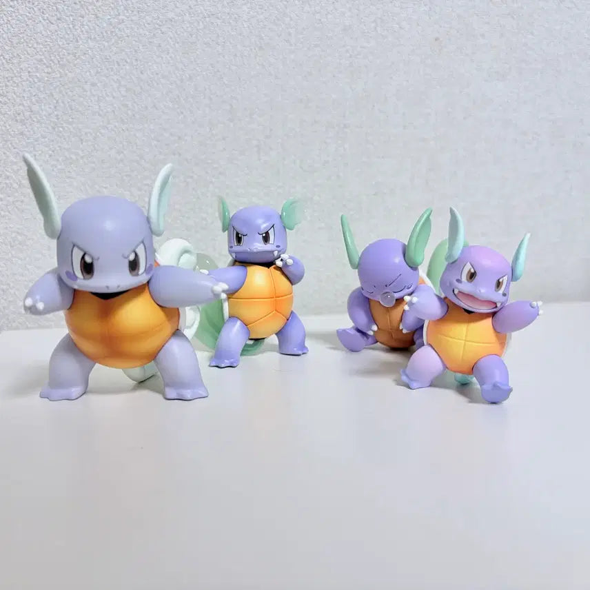 [BUNJANG] Shiny Blastoise 4-Figure Set Resin Statue / 이로치 어니부기 레진 피규어 4종 세트