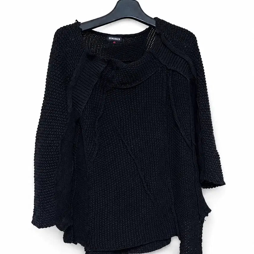 [BUNJANG] Demobaza Cotton Patch Knit / 데모바자 Demobaza 코튼 패치 니트
