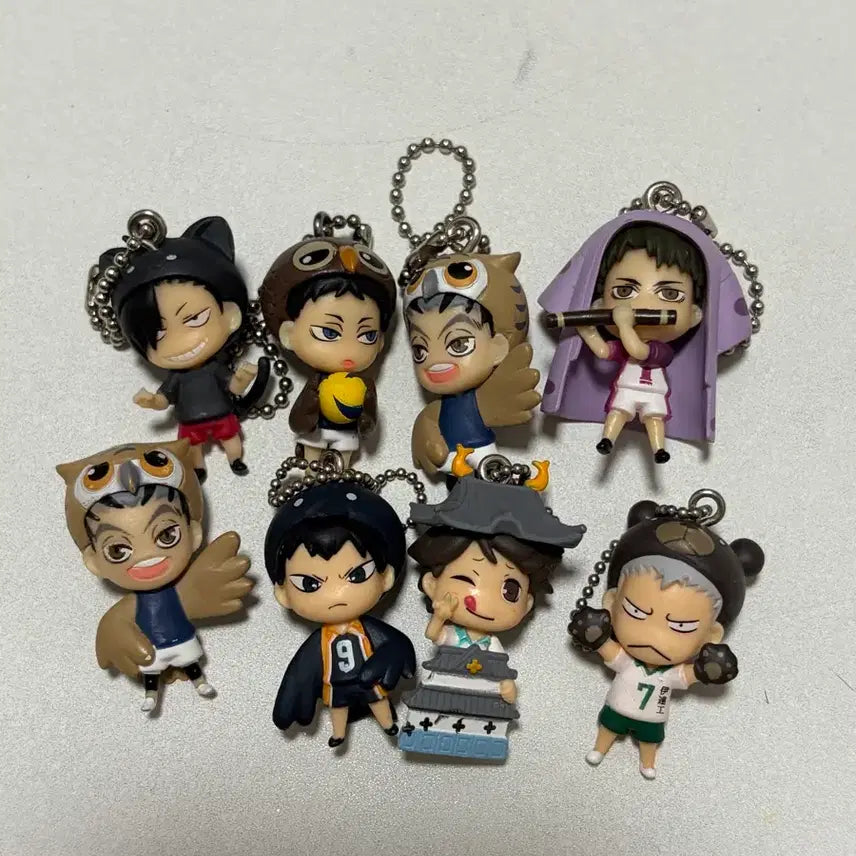 [BUNJANG] Haikyuu!! Gacha Keychain Set: Kageyama, Oikawa, Kuroo, Bokuto, Ushijima / 정품)하이큐 키링 가챠 카게야마 오이카와 쿠로오 보쿠토 우시지마