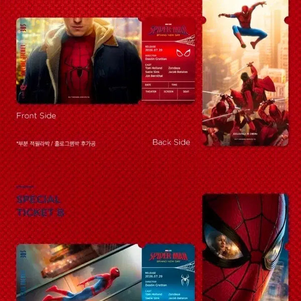 [BUNJANG] Spider-Man Specialty Ticket + Pin Badge Set / 스파이더맨 스페셜티켓+핀뱃지