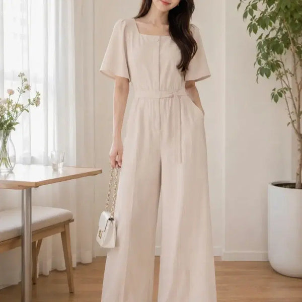 [BUNJANG] Beige Jumpsuit / 베이지색 점프수트