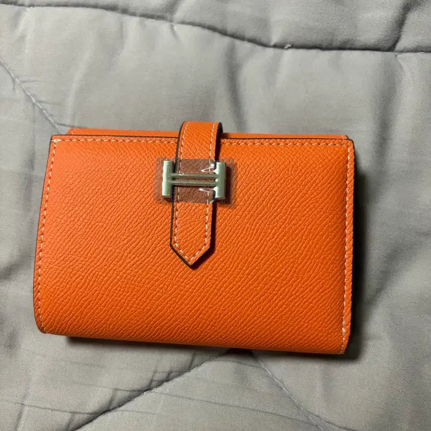 [BUNJANG] Hermès Béarn Mini Wallet Epsom Calfskin & Yellow Gold Hardware Orange / 에르메스 베안 미니 월렛 앱송 카프스킨 & 옐로우 골드 하드웨어 오랑쥬