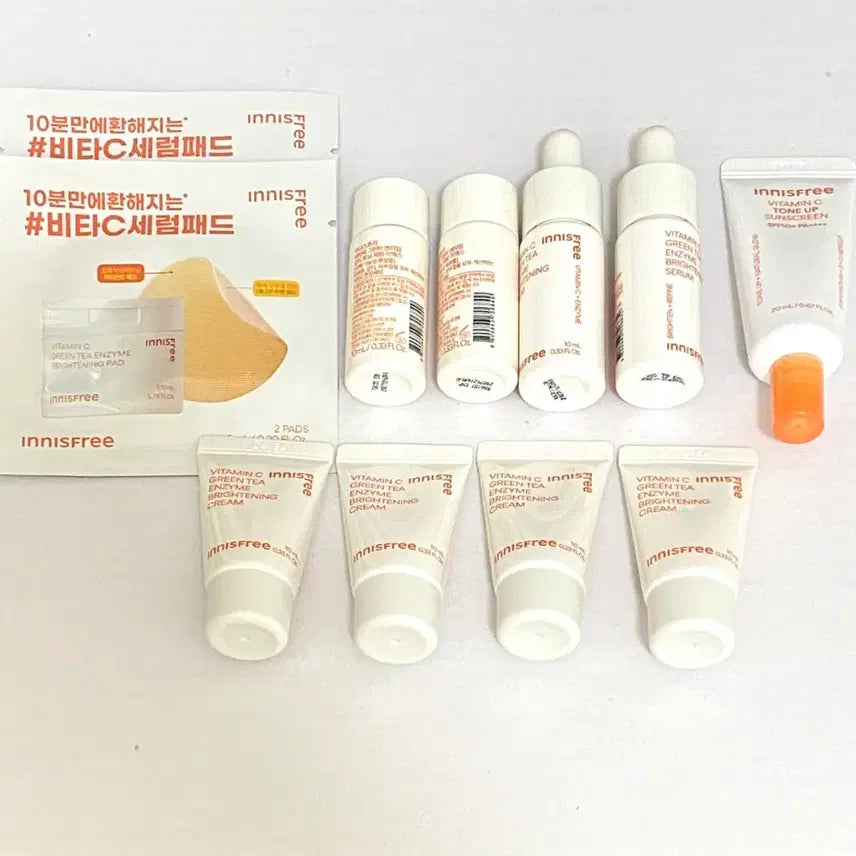 [BUNJANG] Innisfree Vita C Green Tea Enzyme Dark Spot Tone Up 4-Piece Set / 이니스프리 비타C 그린티 엔자임 잡티 토닝 3종 세트