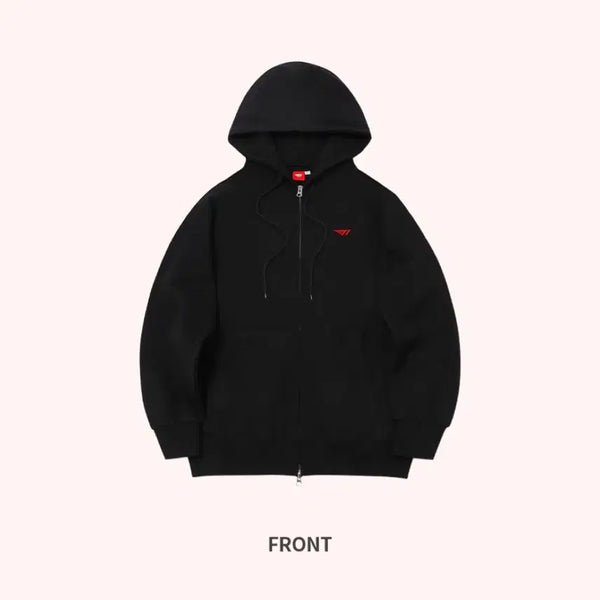 [BUNJANG] T1 Logo Hoodie Black L / 티원 로고 후드집업 블랙 L