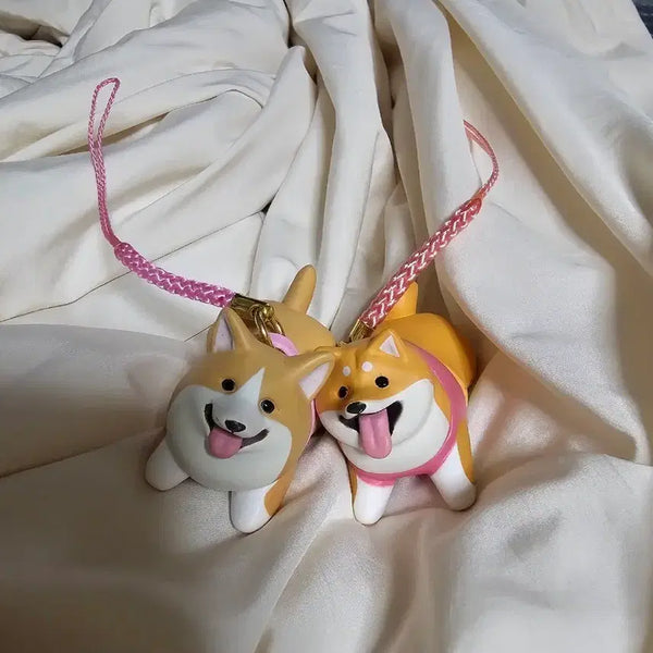 [BUNJANG] Cute Dog Keyring 2 Piece Bundle Set / (일괄)귀여운 강아지 키링 2개
